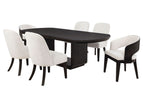 Black / 7 Pc. Table, 4 Side Chairs, 2 Arm Chairs