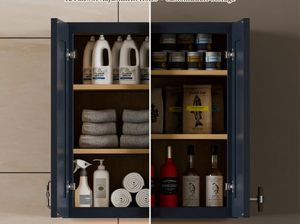 Shaker Wall Cabinet With Soft Close Hinges, Adjustable Shelves, Double Door