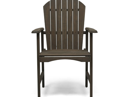 Outdoor Weather Resistant Acacia Wood Adirondack Dining Chairs (Set of 2)