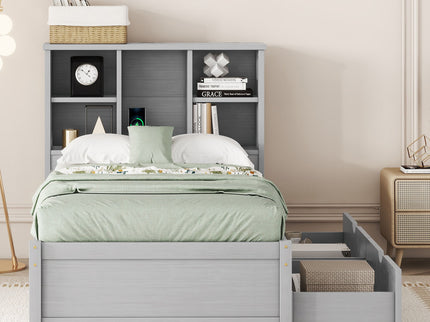 Bed Frame With Built In USB Port And 2 Drawers