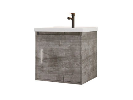 Floating Bathroom Vanity Combo, Wall Mounted Cabinet With Sink & Soft Close Doors For Small Bathrooms