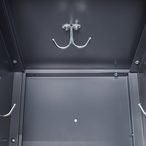 9 Door Lockers With Lock For Storage In Office, School, Gym, And Bedroom - Gray