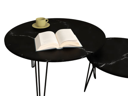 Round Nesting Coffee Table For Living Room (Set of 2)
