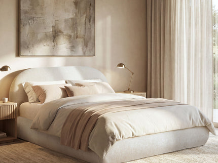 Archie Puffy Grounded - Upholstered Platform Bed