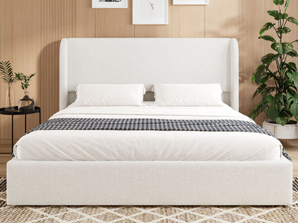 Upholstered Cloud Bed Frame With Headboard