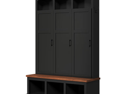 Classic Arched Design Hall Tree With 3 Hidden Storage