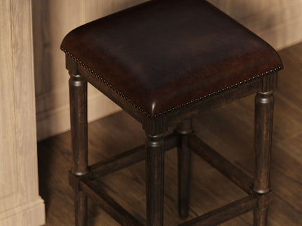 Square Stool With Upholstered Seat