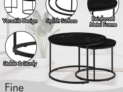 Round Nesting Coffee Table (Set of 2)