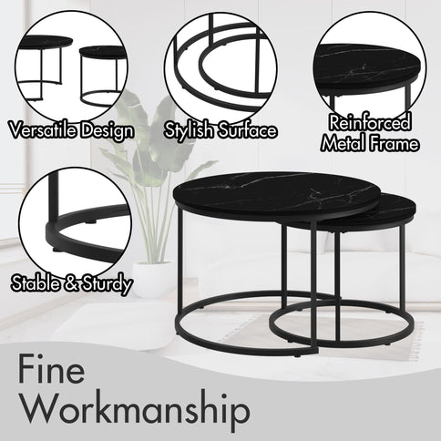 Round Nesting Coffee Table (Set of 2)
