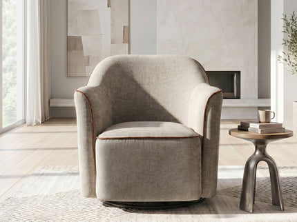 360° Swivel Accent Chair With Flared Arms