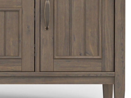 Lev - Handcrafted TV Media Stand - Smoky Brown