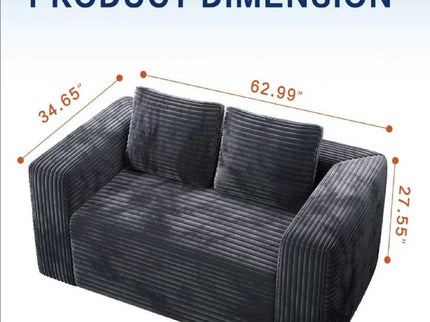 Cloud Loveseat Sofa Couch, 2 Seater Boneless Couch