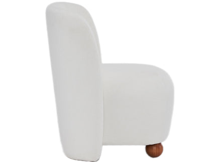 Modern Low Back Accent Upholstered Armless Living Room Chairs, Round Feet