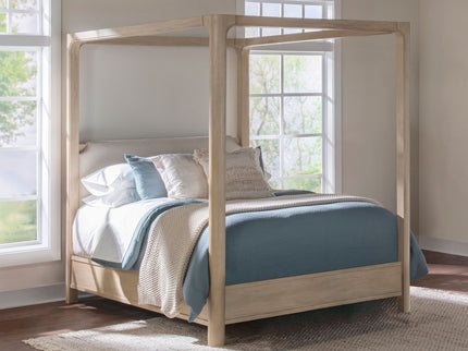 Flores - Eastern King Canopy Bed - Mango Color