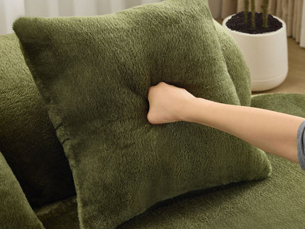 Modern Curved Sofa With Pillows