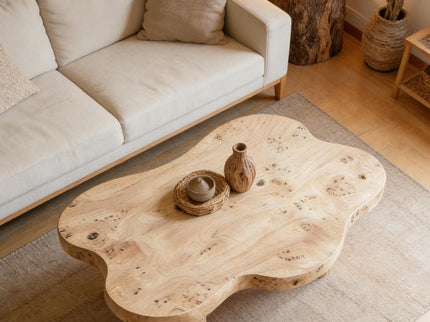 Cloud Shaped Coffee Table With 4 Round Legs