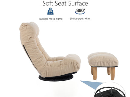 Adjustable Japanese Reclining Floor Chair Sofa With Metal Frame For Living Room