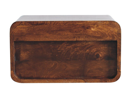 Curved Upper Slot Floating Nightstand