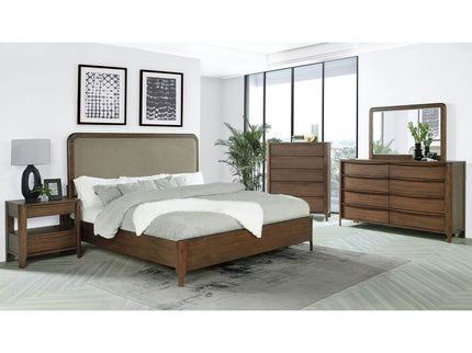 Eastern King Panel Bed - Walnut