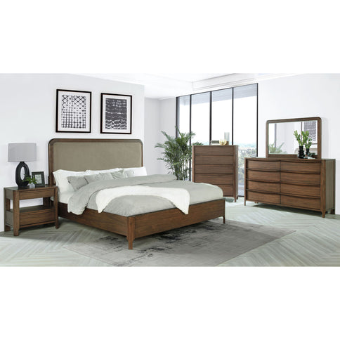 Eastern King Panel Bed - Walnut