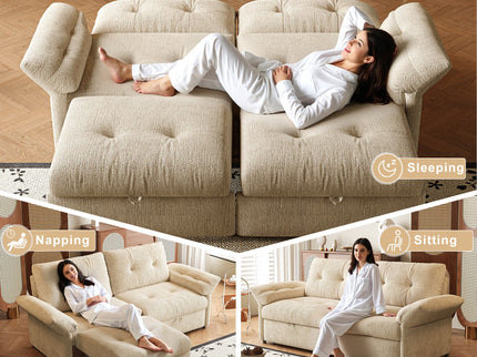 Sofa Bed, 2 In 1 Design For Living Rooms