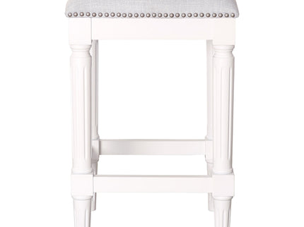 Square Stool With Upholstered Seat