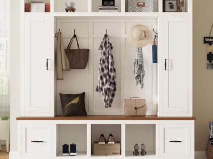 Hall Tree With Storage Bench, Entryway Coat Rack With Hooks