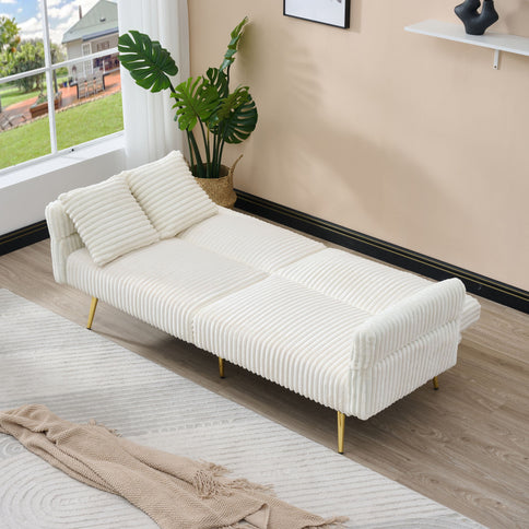 Luxury Foldable Double Sofa Bed With Folding Armrests