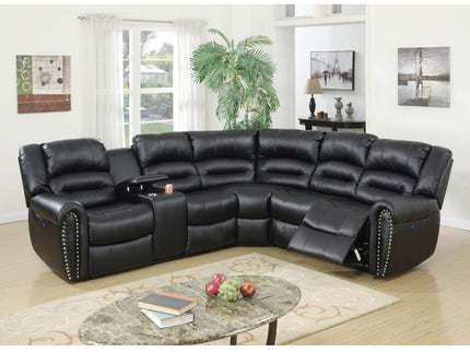 Reclining Sectional Sofa With Console
