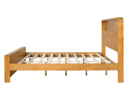 Bed Frame With Dual Open Storage Headboard And Footboard
