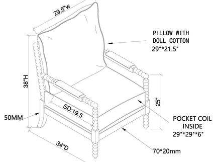 Removable Back Accent Chair