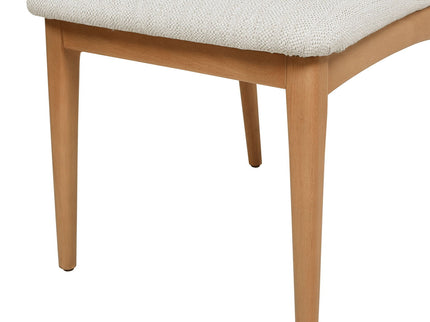 Scandi - Upholstered Dining Chair, Stain Resistant High (Set of 2) - Natural Light Brown / White Pepper
