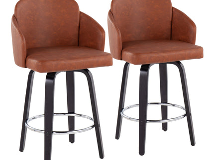 Dahlia - Contemporary Counter Stool Round Footrest (Set of 2)