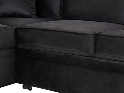 Sleeper Sofa Bed, 2 In 1 Pull Out Sofa Bed L Shape Couch With Storage Ottoman For Living Room, Bedroom Couch And Small Apartment