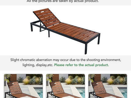 Outdoor Chaise With Adjustable Backrest