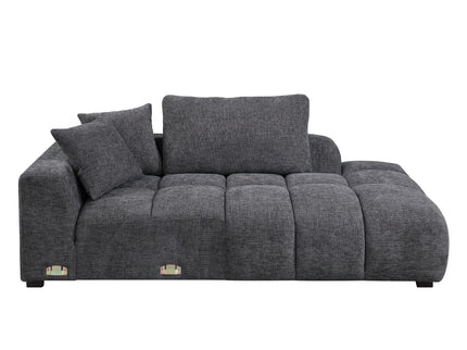 Chosen - Sectional Sofa With Toss Pillows With 2 Chaises With Ottoman - Gray