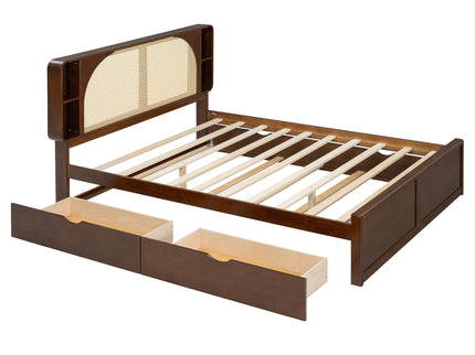 Headboard Bed With 2 Drawers And Trundle