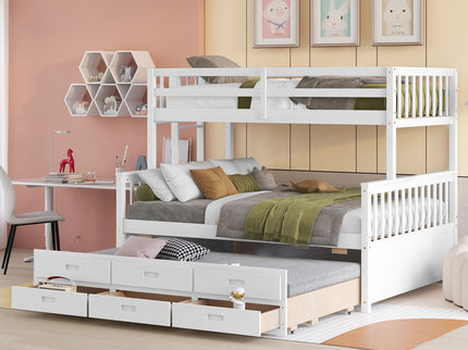 Bunk Bed With Twin Size Trundle And Drawers