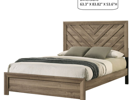 Modern Chevron Patterned Headboard Bed