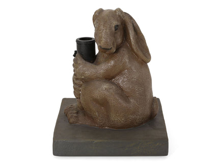Hand Crafted Rabbit Umbrella Base With Playful Design - Light Brown