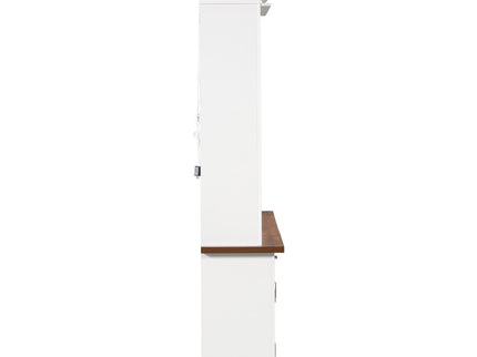 Extra Long TV Stand With 7 Color LED Lights, Adjustable Shelves & Storage Cabinets