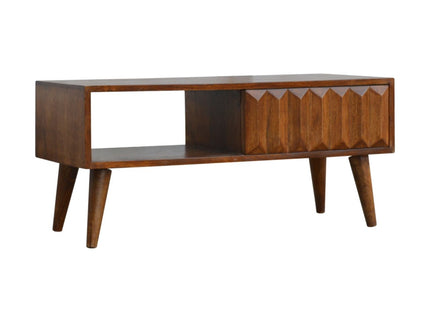 Prism Sliding Media Unit - Chestnut