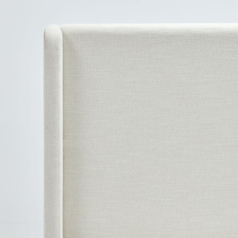 Carmen - Full Size Upholstered Wingback Bed - Ivory