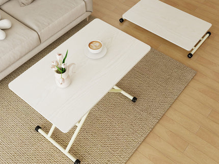 Adjustable Standing Table, Indoor & Outdoor Use, Portable With Adjustable Height - Off White / White