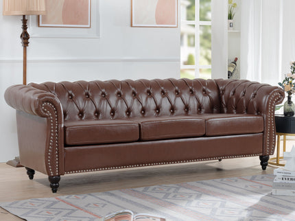 Rolled Arm Chesterfield 3 Seater Sofa
