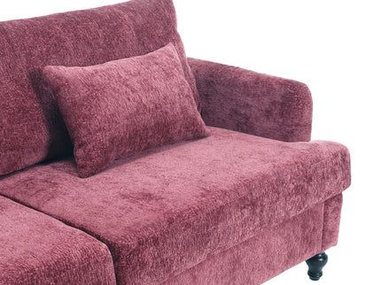 Mid Century Modern Fabric Loveseat Sofa, 2 Seat Upholstered Couch