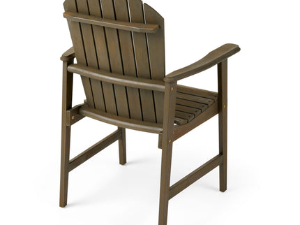 Outdoor Weather Resistant Acacia Wood Adirondack Dining Chairs (Set of 2)