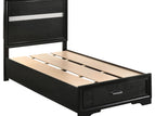 Black / Twin / 1 Drawer