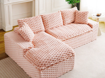 Modular Sofa, Convertible Twin Seat With Chaise Lounge