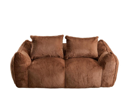 Giant Bean Bag Couch, Ultra Soft Fluffy Loveseat For Living Room